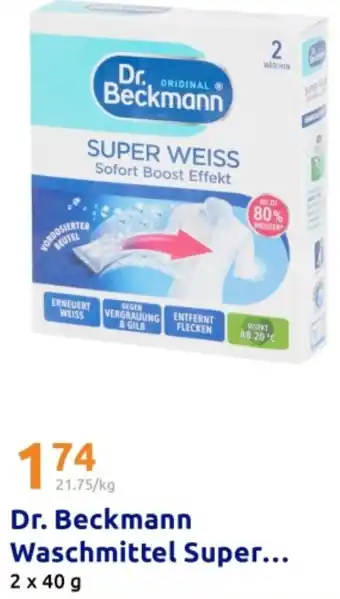 Action Dr. Beckmann Waschmittel Super Weiss Angebot