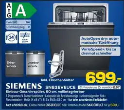 Euronics Siemens sn63eveuce einbau-geschirrspüler Angebot