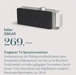 Euronics Faller tragbarer tv sprachverstärker oskar Angebot
