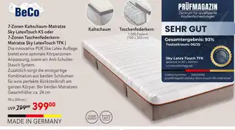 Matratzen Concord Beco 7-zonen kaltschaum-matratze sky latextouch ks oder tfk Angebot
