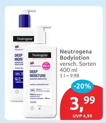 Budni Neutrogena deep moisture sensitive bodylotion Angebot