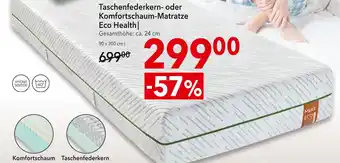 Matratzen Concord Taschenfederkern- oder komfortschaum-matratze eco health Angebot
