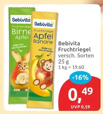 Budni Bebivita fruchtriegel birne apfel Angebot