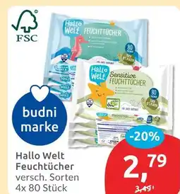 Budni Budni marke hallo welt feuchttücher Angebot