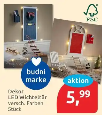 Budni Budni marke dekor led wichteltür Angebot