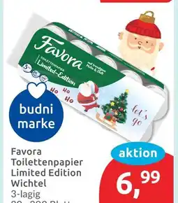 Budni Budni marke favora toilettenpapier limited edition wichtel Angebot