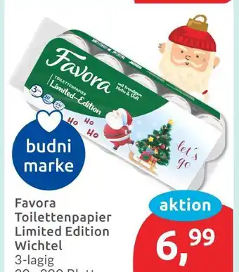 Budni Budni marke favora toilettenpapier limited edition wichtel Angebot