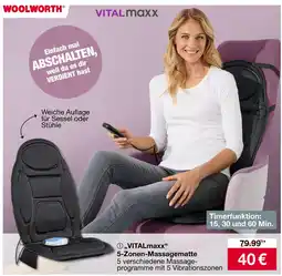 Woolworth Vitalmaxx 5-zonen-massagematte Angebot