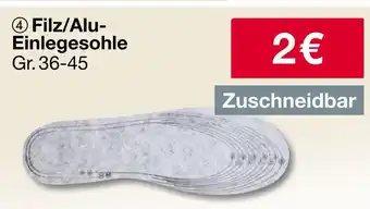 Woolworth Filz/alu-einlegesohle Angebot