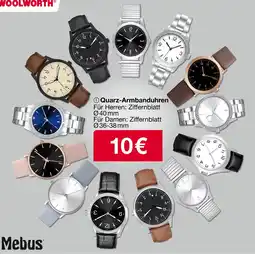 Woolworth Mebus quarz-armbanduhren Angebot