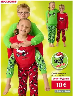 Woolworth Woolworth fleece-pyjama Angebot