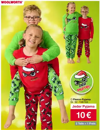 Woolworth Woolworth fleece-pyjama Angebot