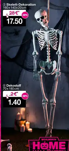 Woolworth Skelett-dekoration Angebot