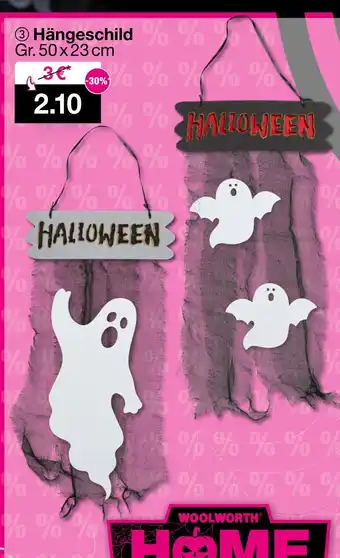 Woolworth Hängeschild Angebot