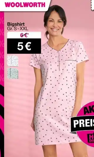 Woolworth Bigshirt Angebot