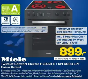 Euronics Miele TwinSet Comfort Elektro H 2459 E + KM 6003 LPT Einbau-Herdset Angebot