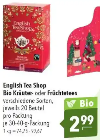 CITTI Markt English Tea Shop Bio Kräuter- oder Früchtetees Angebot