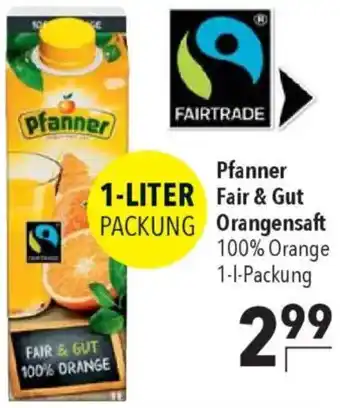 CITTI Markt Pfanner Fair & Gut Orangensaft Angebot