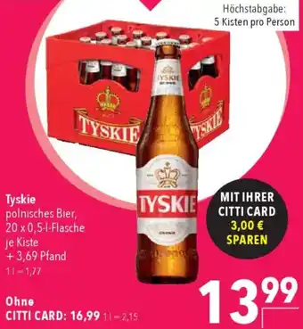 CITTI Markt Tyskie polnisches Bier Angebot
