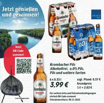 CITTI Markt Krombacher Pils Alkoholfrei, 0,0% Pils Angebot