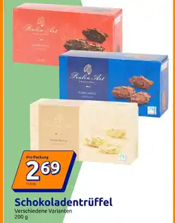 Action Pralin art creations flaked truffle dark chocolate Angebot