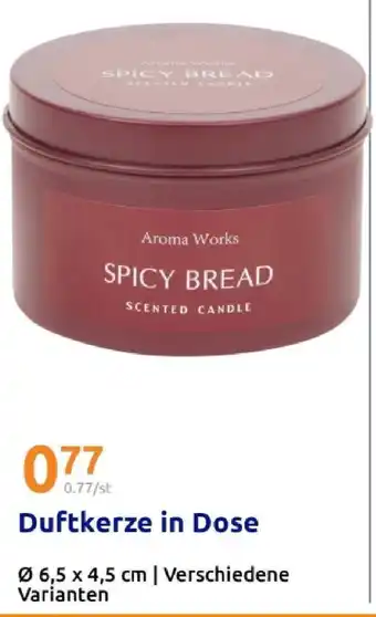 Action Aroma works spicy bread scented candle Angebot