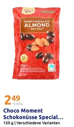 Action Choco moment schokonüsse special edition dark chocolate almond sea salt Angebot