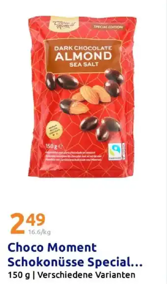 Action Choco moment schokonüsse special edition dark chocolate almond sea salt Angebot