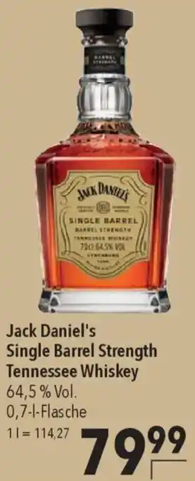 CITTI Markt Jack Daniel's Single Barrel Strength Tennessee Whiskey Angebot