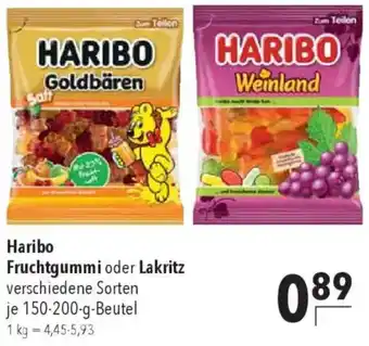 CITTI Markt Haribo Fruchtgummi oder Lakritz Angebot