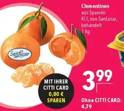 CITTI Markt SanLucar Clementinen Angebot