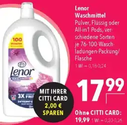 CITTI Markt Lenor Waschmittel Angebot