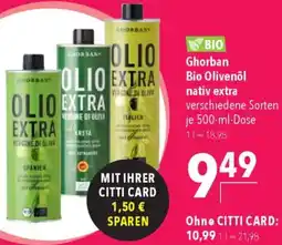 CITTI Markt Ghorban Bio Olivenöl nativ extra Angebot