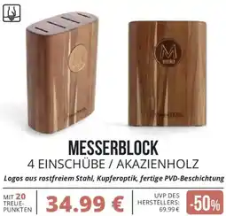 CITTI Markt Messerblock 4 einschübe / akazienholz Angebot