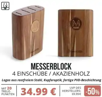 CITTI Markt Messerblock 4 einschübe / akazienholz Angebot