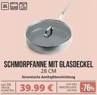 CITTI Markt Schmorpfanne mit glasdeckel 28 cm Angebot