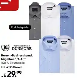 Galeria DUNMORE Herren-Businesshemd, bügelfrei, 1/1-Arm Angebot