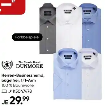Galeria DUNMORE Herren-Businesshemd, bügelfrei, 1/1-Arm Angebot