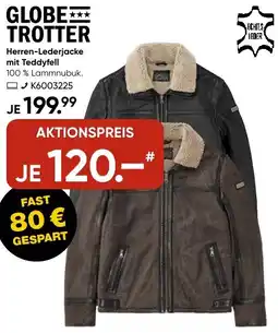 Galeria GLOBE TROTTER Herren-Lederjacke mit Teddyfell Angebot