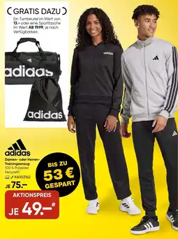 Galeria adidas Damen oder Herren Trainingsanzug Angebot