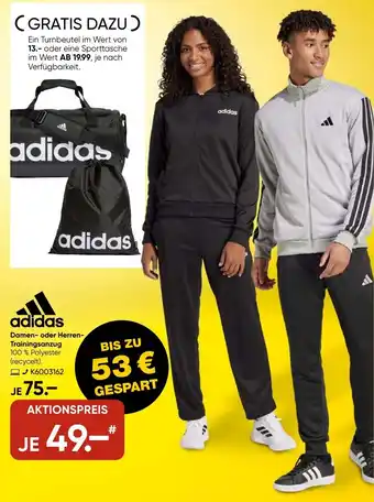 Galeria adidas Damen oder Herren Trainingsanzug Angebot