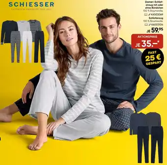 Galeria SCHIESSER Damen-Schlafanzug mit oder ohne Bündchen Angebot