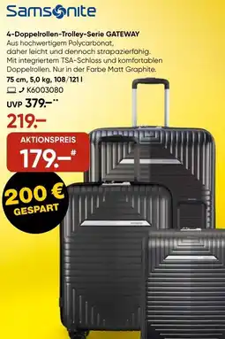 Galeria Samsonite 4-Doppelrollen-Trolley-Serie GATEWAY Angebot