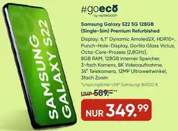 Galeria Samsung Galaxy S22 5G 128GB (Single-Sim) Premium Refurbished Angebot