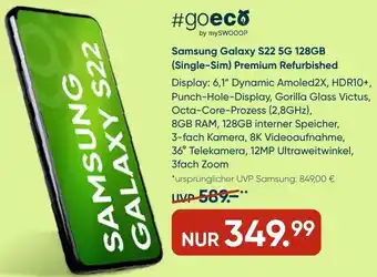 Galeria Samsung Galaxy S22 5G 128GB (Single-Sim) Premium Refurbished Angebot