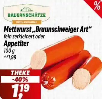Simmel BAUERNSCHÄTZE Mettwurst ,,Braunschweiger Art" oder Appetiter Angebot