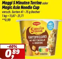 Simmel Maggi 5 Minuten Terrine oder Magic Asia Noodle Cup Angebot