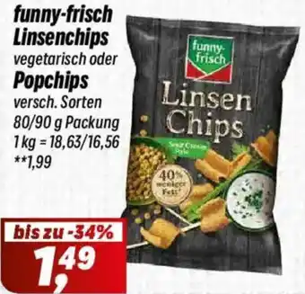 Simmel funny-frisch Linsenchips oder Popchips Angebot