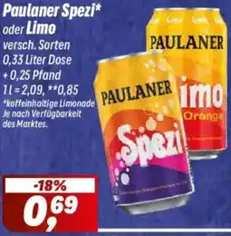 Simmel Paulaner Spezi oder Limo Angebot