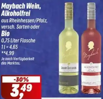 Maybach Wein, Alkoholfrei oder Bio